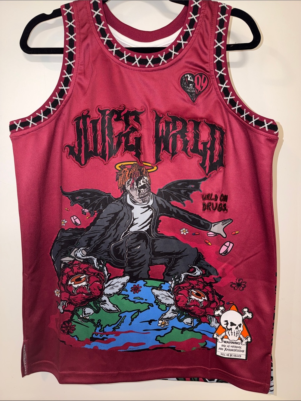 😇🌍😇  Brand X JuiceWorld Graphic Basketball Jersey